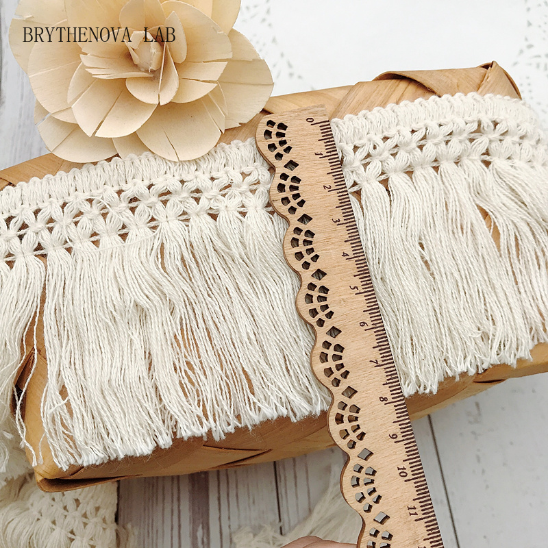 Fringe Ribbon Sewing - 10 Jardas/Lote Franja de Borla Bege