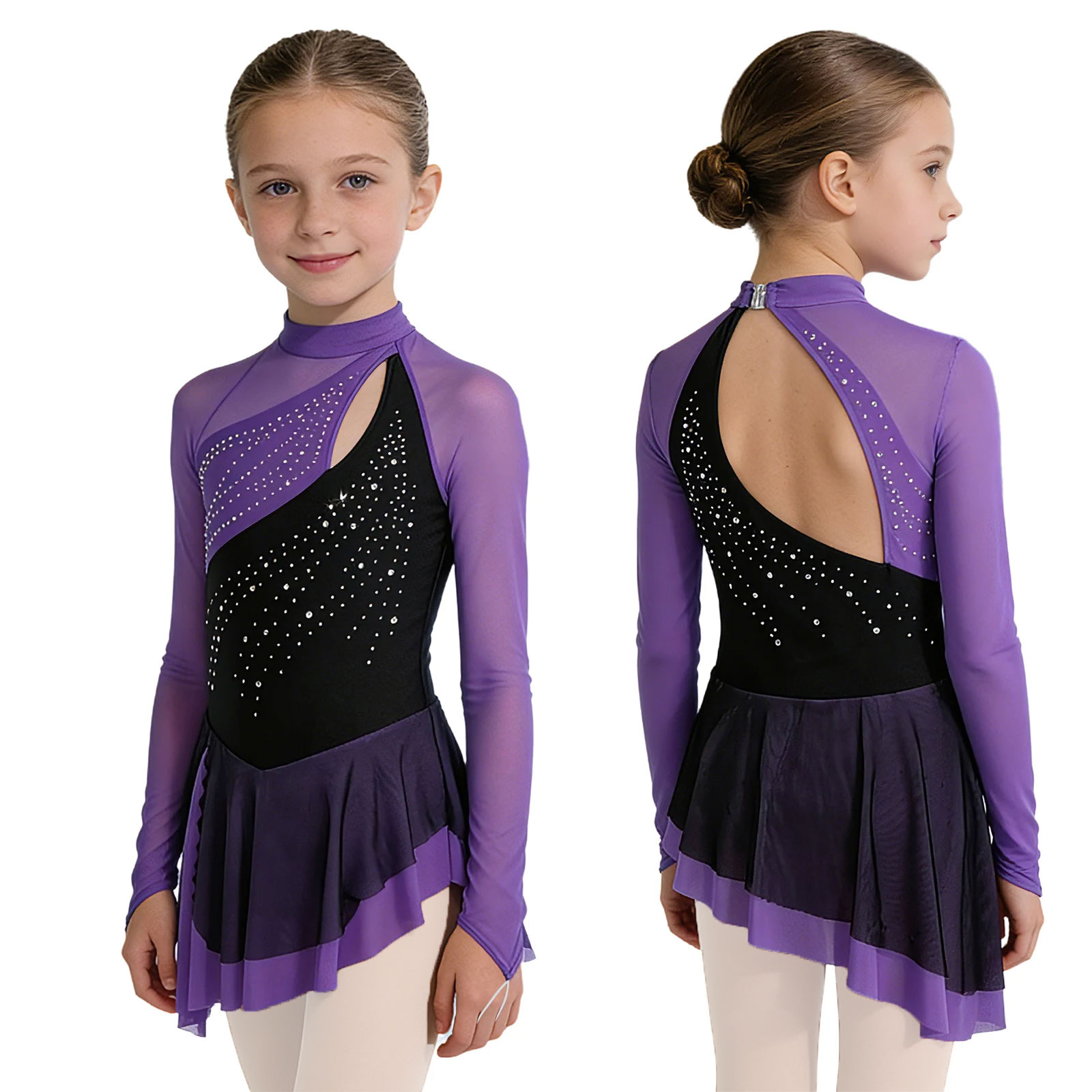 Tops de Ginástica para Meninas - Rhinestone Banding Trim avaliação e preço