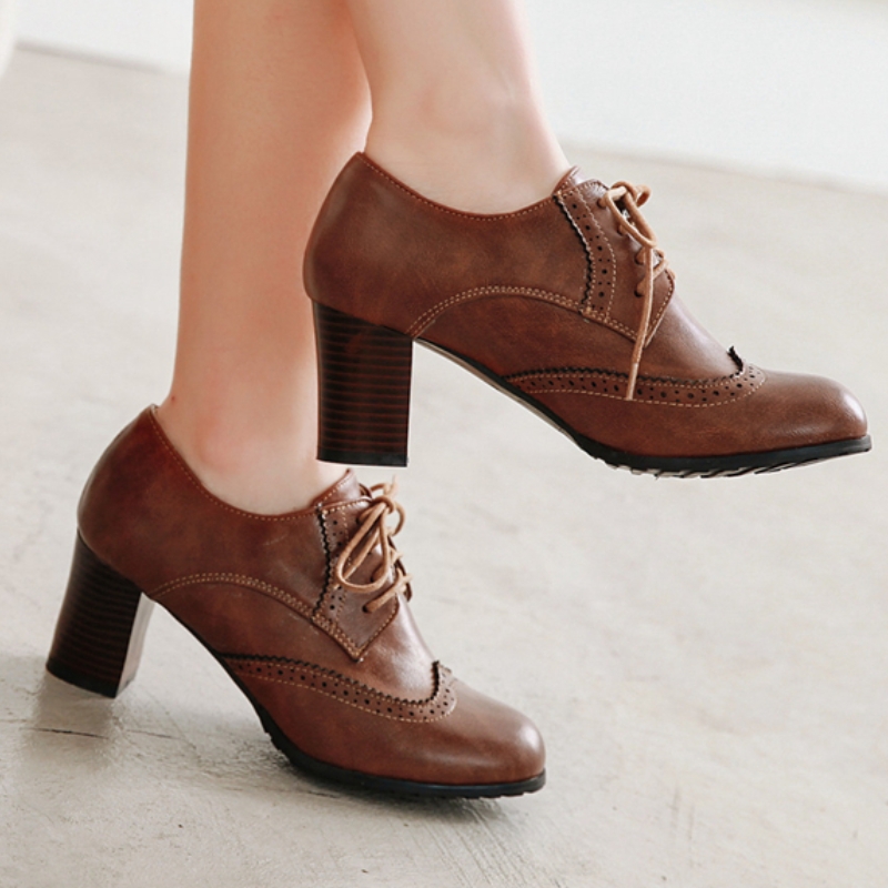Sapatos mocassins de salto alt - Guipure Lace Panel avaliação e preço
