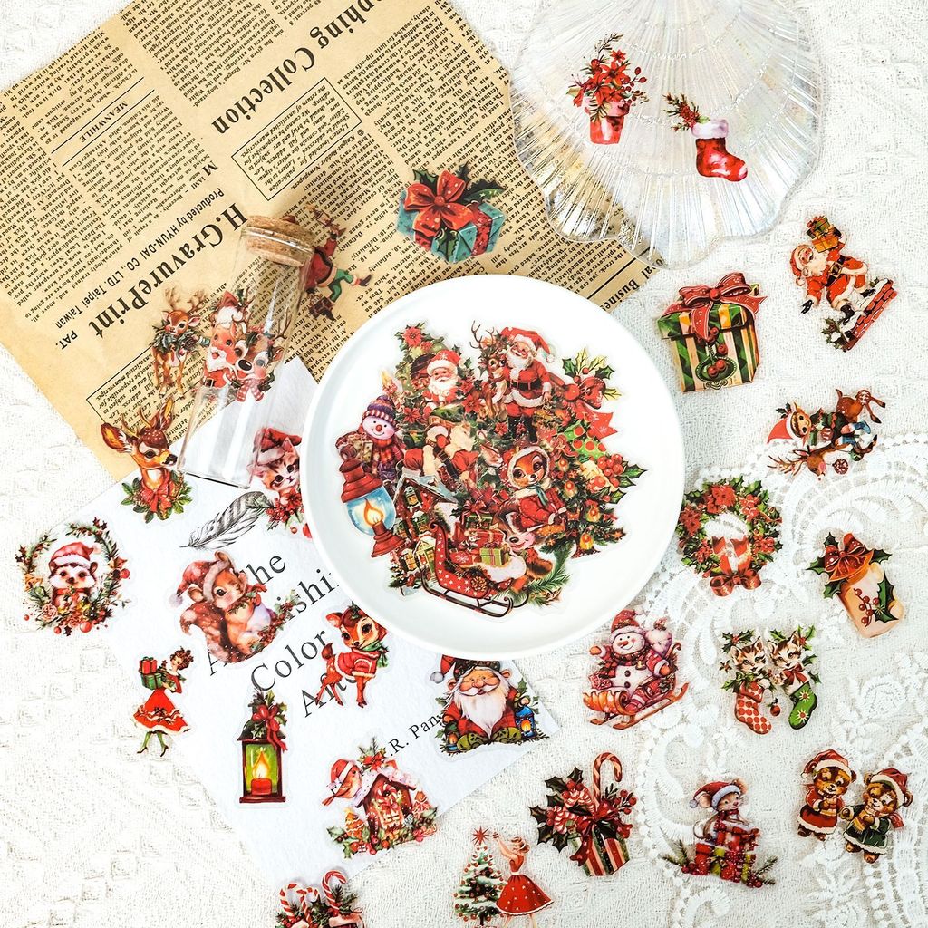 50 peças de adesivos PET de pr - Christmas Craft Embellishment avaliação e preço