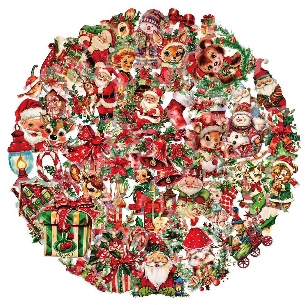 50 peças de adesivos PET de pr - Christmas Craft Embellishment avaliação e preço