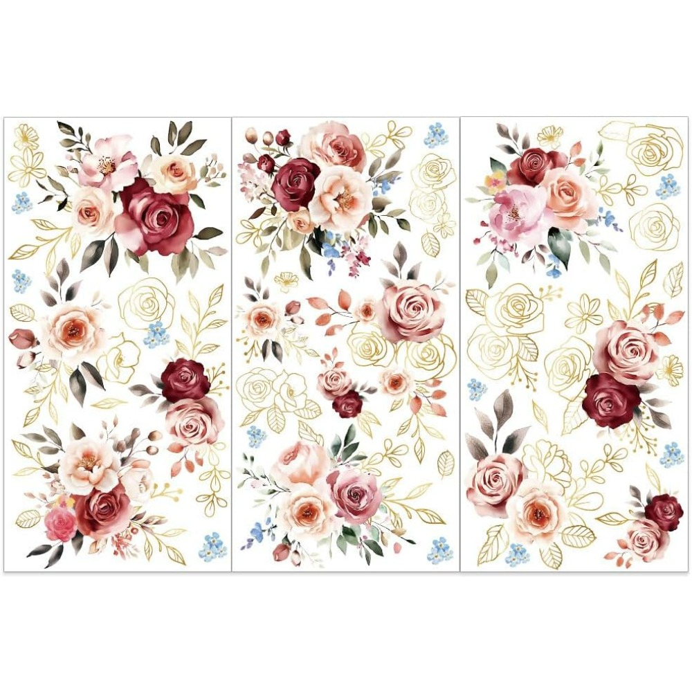 3 pçs/set aquarela rosas esfre - Embellishment Crafts avaliação e preço