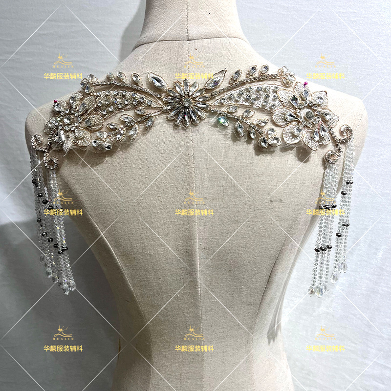Franja bordada à mão com pinge - Beaded Trim Fringe avaliação e preço