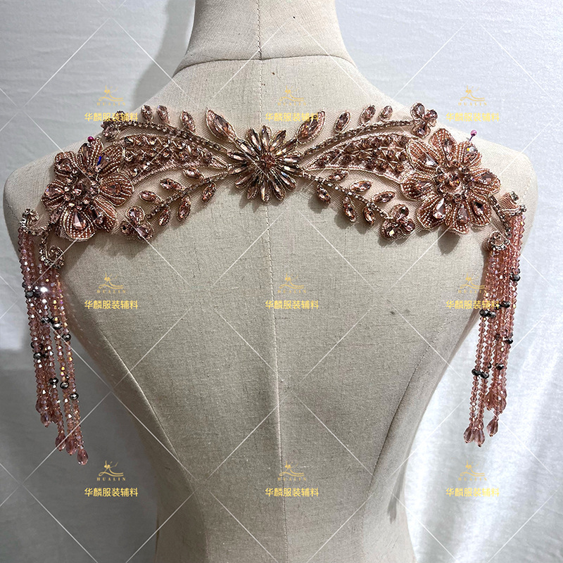 Franja bordada à mão com pinge - Beaded Trim Fringe avaliação e preço