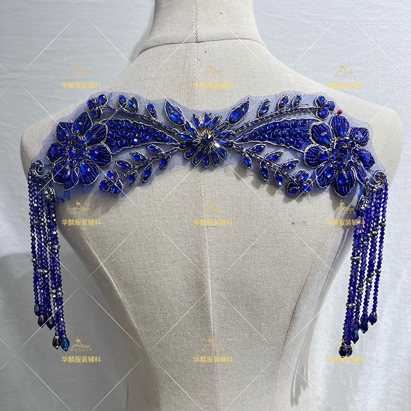 Franja bordada à mão com pinge - Beaded Trim Fringe avaliação e preço